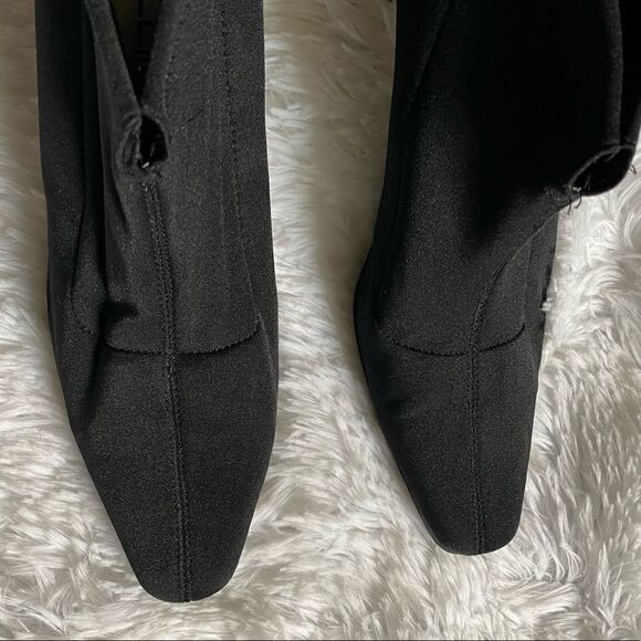 Bellini Boots Sock Pull On Booties Black Heeled Women’s Size 7W - Picture 4 of 15